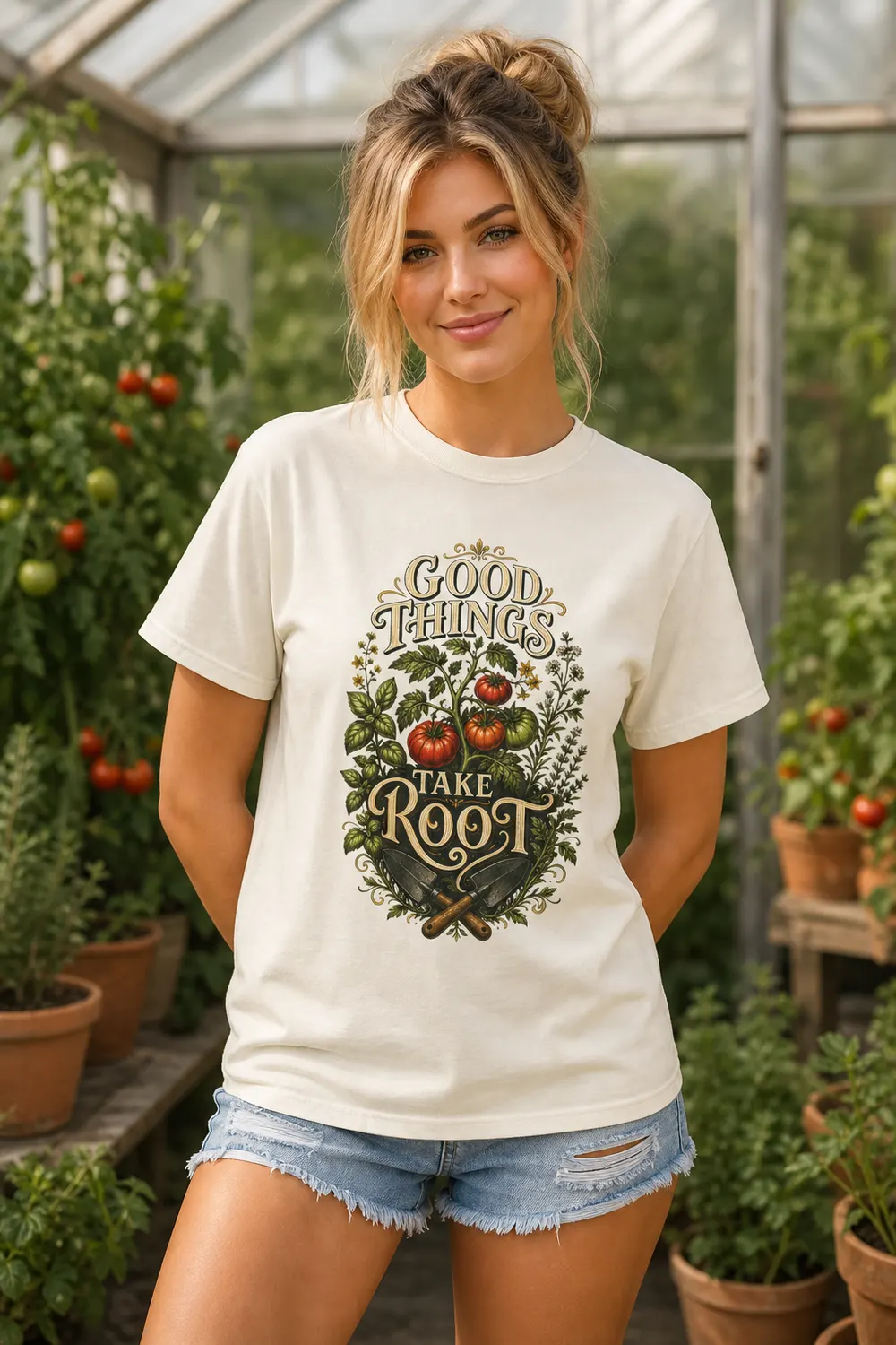 Good Things Take Root Gardener Shirt