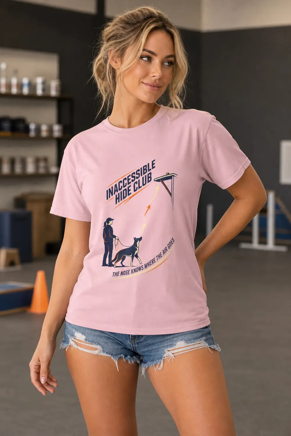 Inaccessible Hide Club Scent Work Handler Tee with Elevated Hide Airflow Dog Art