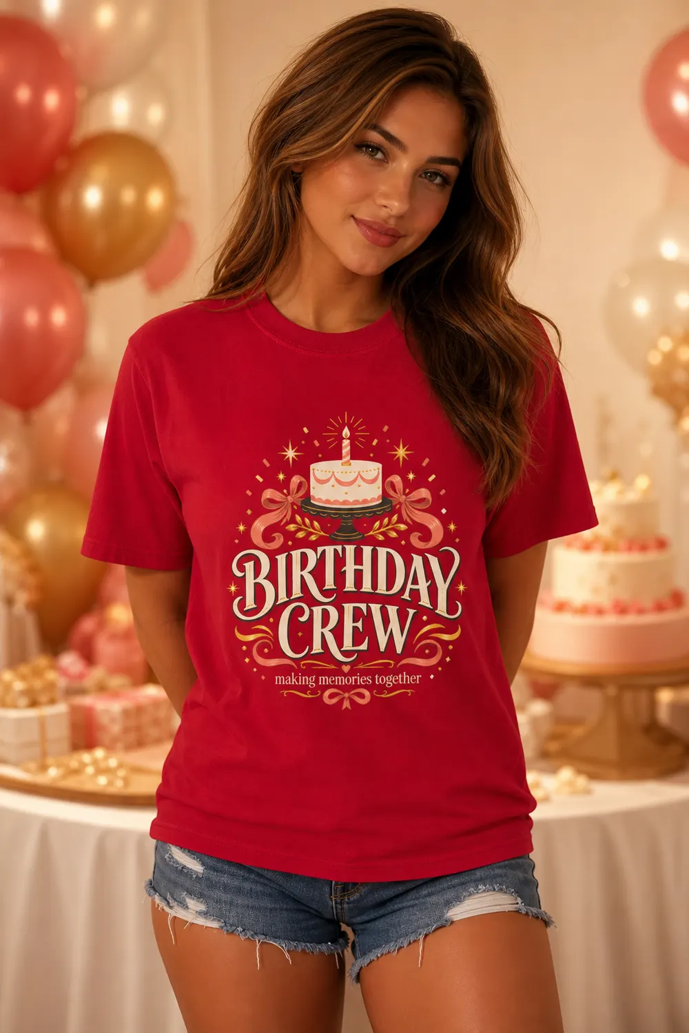 Birthday Crew Shirt for Coordinated Family Party Photos and Birthday Celebrations