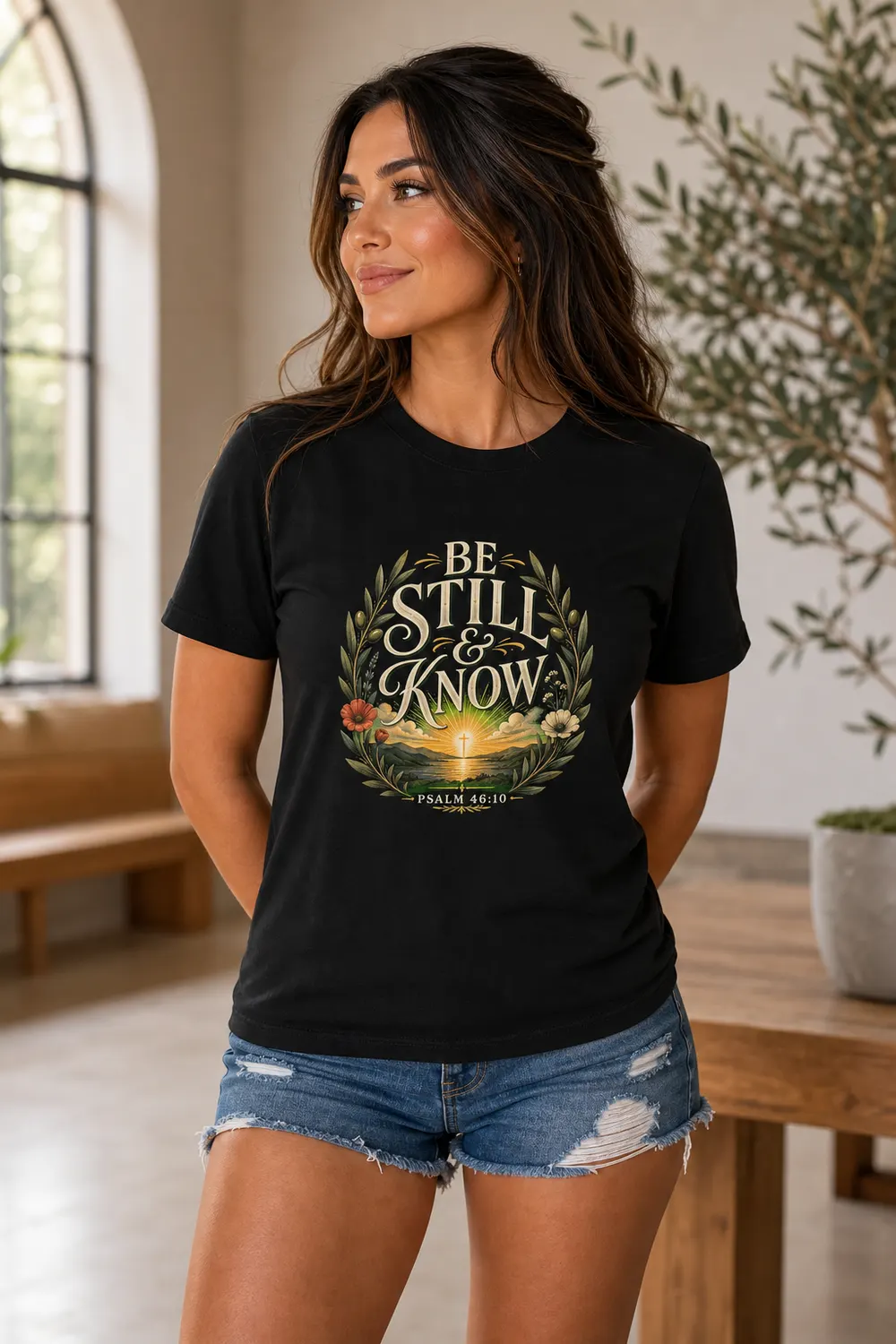 Be Still and Know Psalm 46:10 Christian Faith Shirt Gift