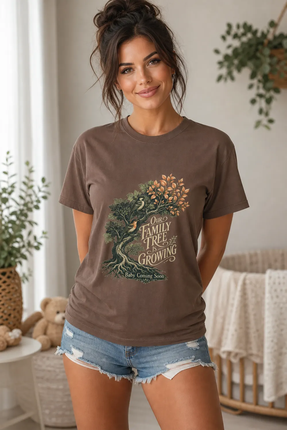 Our Family Tree Is Growing Pregnancy Announcement Shirt