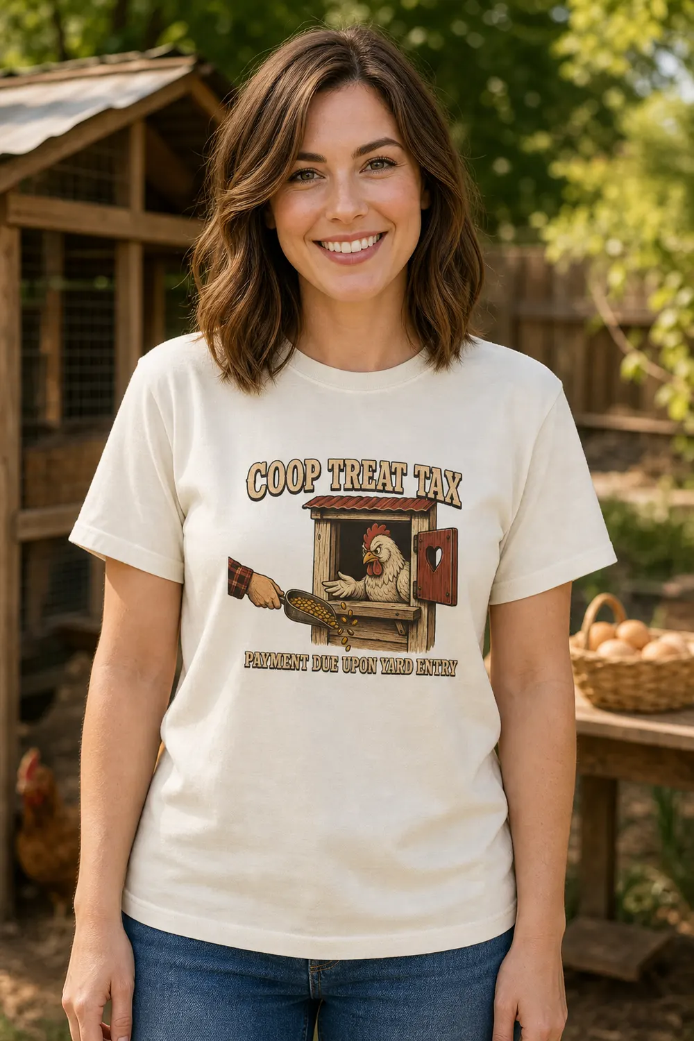 Coop Treat Tax Backyard Chicken Shirt