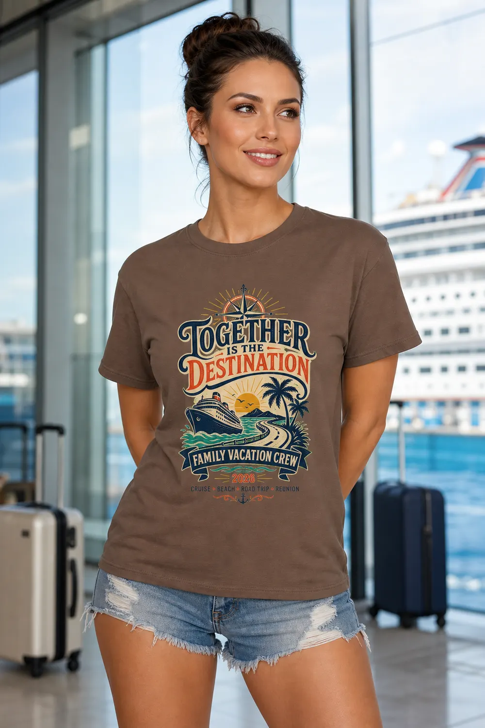 Together Is the Destination Family Vacation Crew Shirt
