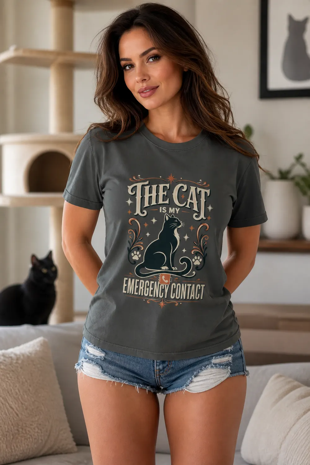 The Cat Is My Emergency Contact Shirt