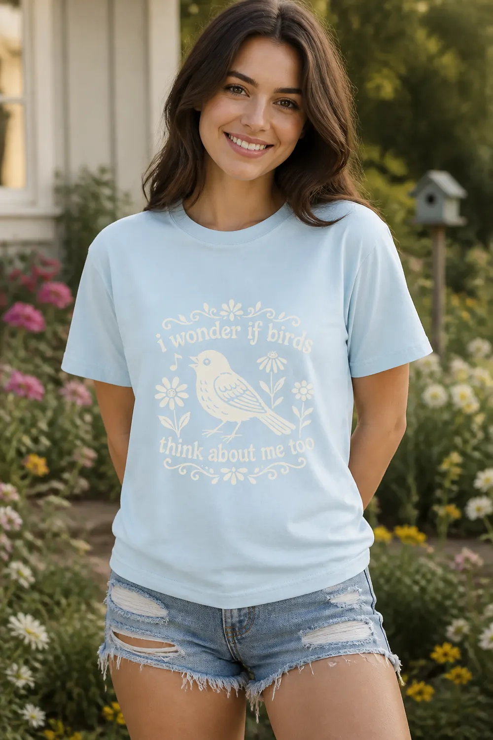 I Wonder If Birds Think About Me Too Shirt