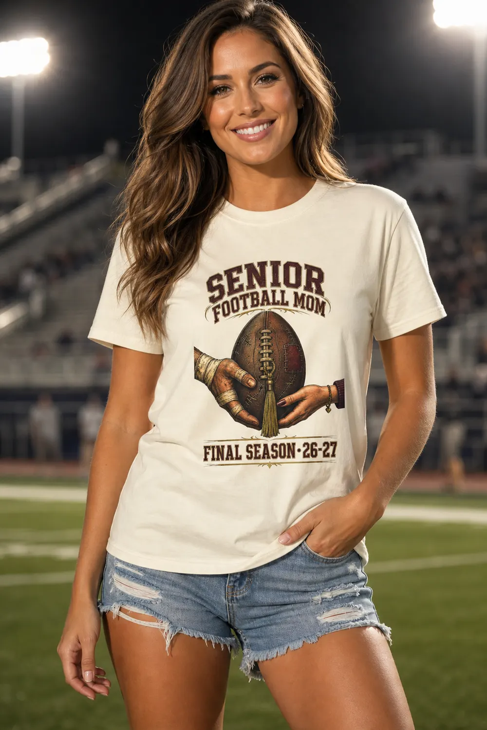 Senior Football Mom 2026-27 Final Season Keepsake Shirt