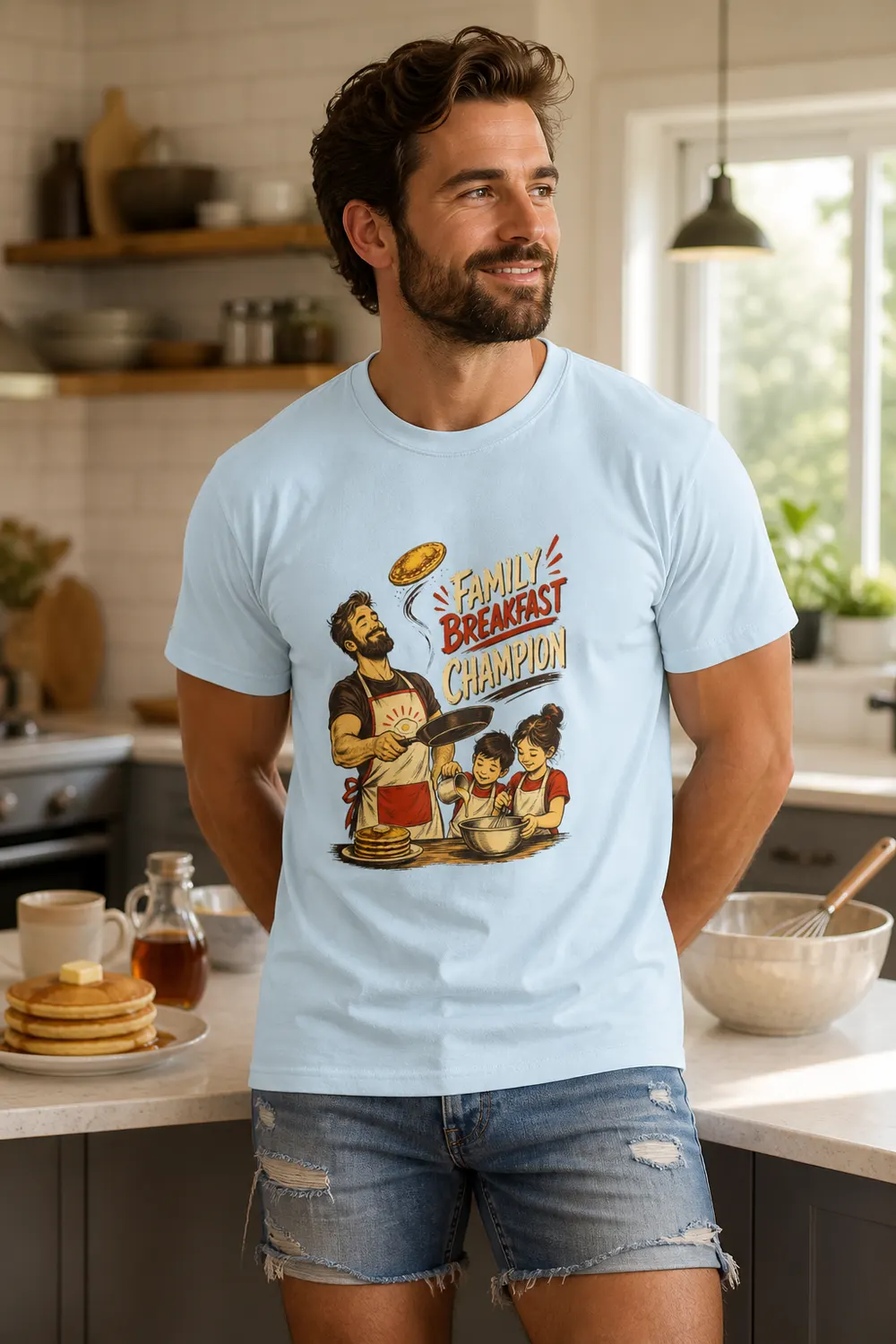 Family Breakfast Champion Dad Shirt