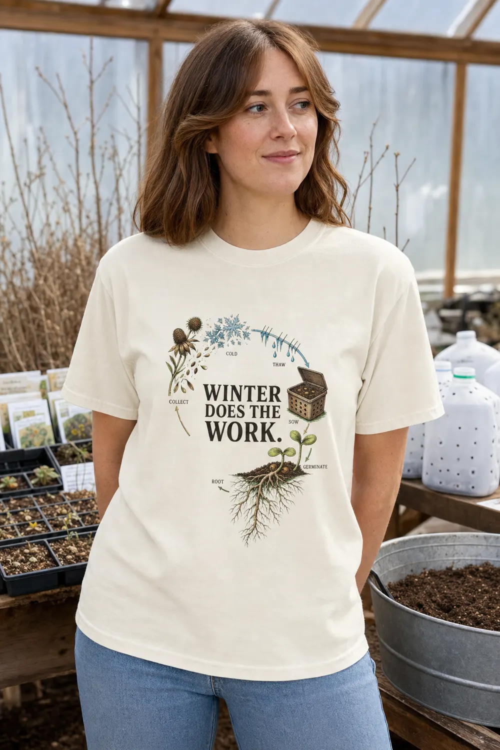 Winter Does the Work Native Plant Shirt