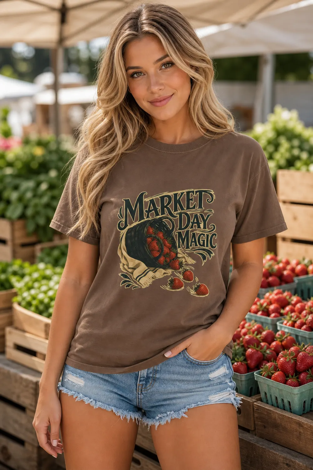 Market Day Magic Strawberry Shirt